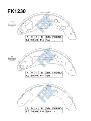 Brake Shoe Set (FK1230)