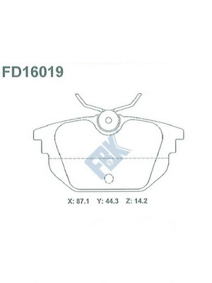 Brake Pad Set, disc brake (FD16019)