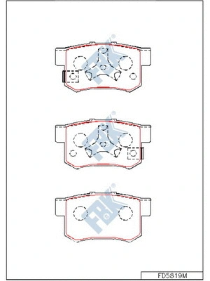 Brake Pad Set, disc brake (FD5819M)