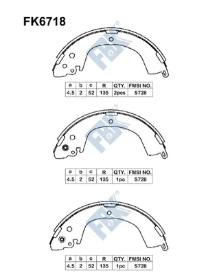 Brake Shoe Set (FK6718)