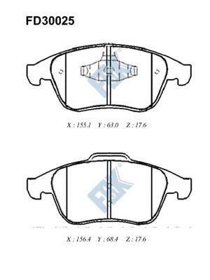 Brake Pad Set, disc brake (FD30025)