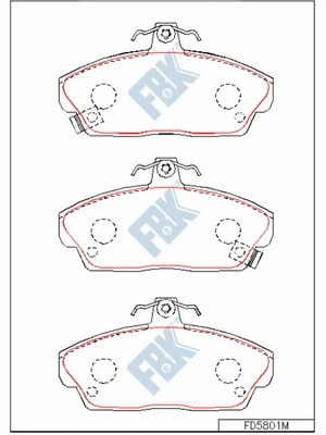 Brake Pad Set, disc brake (FD5801M)