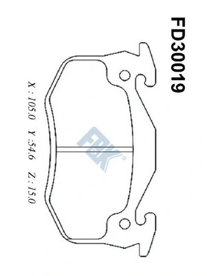 Brake Pad Set, disc brake (FD30019)