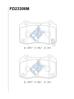 Brake Pad Set, disc brake (FD23306M)