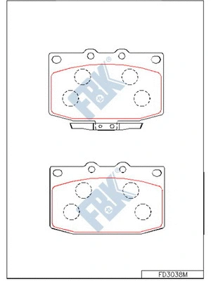 Brake Pad Set, disc brake (FD3038M)