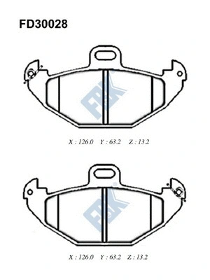 Brake Pad Set, disc brake (FD30028)
