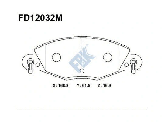 Brake Pad Set, disc brake (FD12032M)
