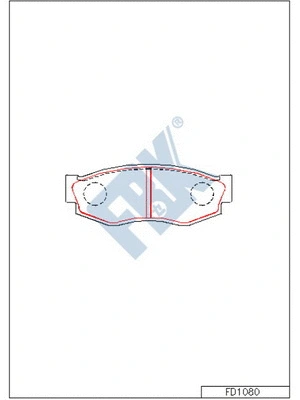Brake Pad Set, disc brake (FD1080)