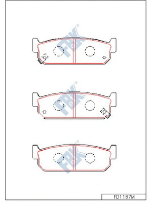 Brake Pad Set, disc brake (FD1167M)