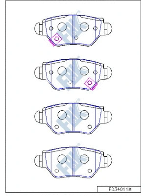 Brake Pad Set, disc brake (FD34011M)