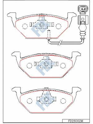 Brake Pad Set, disc brake (FD26002M)