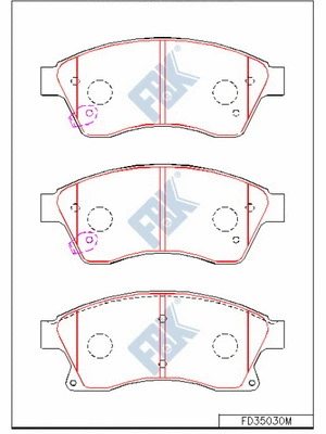 Brake Pad Set, disc brake (FD35030M)