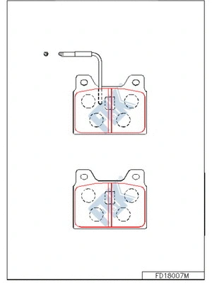 Brake Pad Set, disc brake (FD18007M)