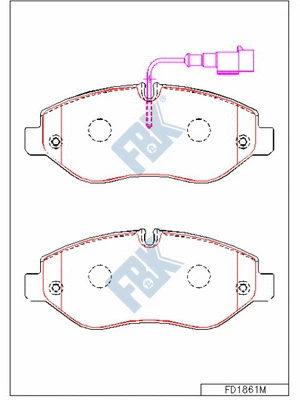 Brake Pad Set, disc brake (FD1861M)