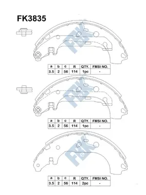 Brake Shoe Set (FK3835)