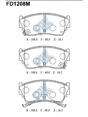 Brake Pad Set, disc brake (FD1208M)