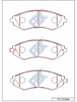 Brake Pad Set, disc brake (FD13048M)