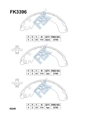 Brake Shoe Set (FK3396)
