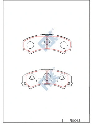 Brake Pad Set, disc brake (FD0013)