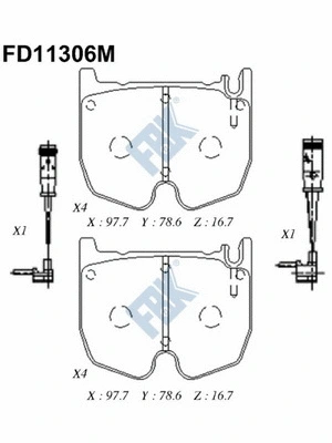 Brake Pad Set, disc brake (FD11306M)