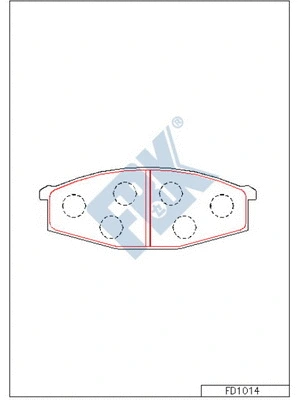 Brake Pad Set, disc brake (FD1014)
