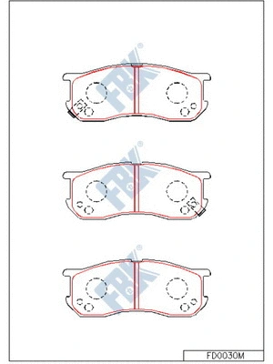 Brake Pad Set, disc brake (FD0030M)