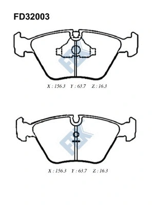 Brake Pad Set, disc brake (FD32003)
