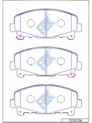 Brake Pad Set, disc brake (FD5853M)