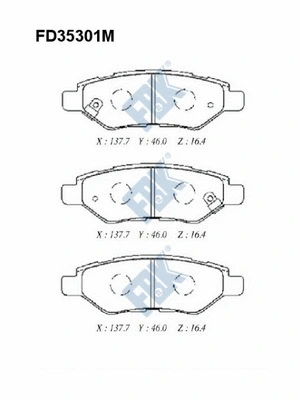 Brake Pad Set, disc brake (FD35301M)
