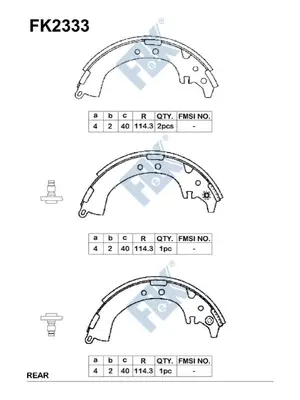 Brake Shoe Set (FK2333)