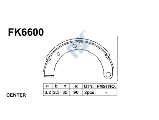 Brake Shoe Set (FK6600)