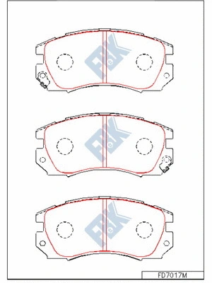 Brake Pad Set, disc brake (FD7017M)