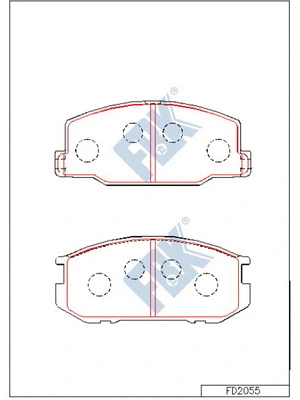 Brake Pad Set, disc brake (FD2055)