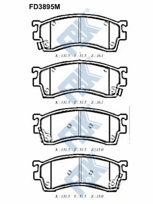 Brake Pad Set, disc brake (FD3895M)