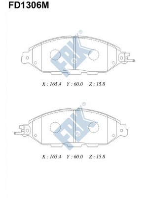 Brake Pad Set, disc brake (FD1306M)