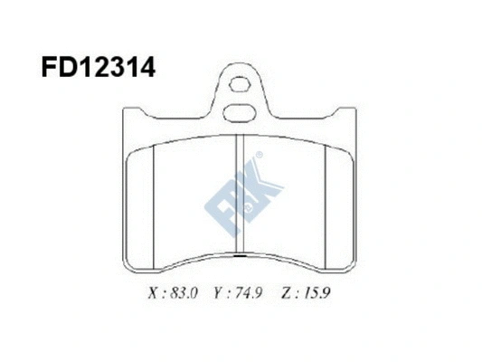 Brake Pad Set, disc brake (FD12314)