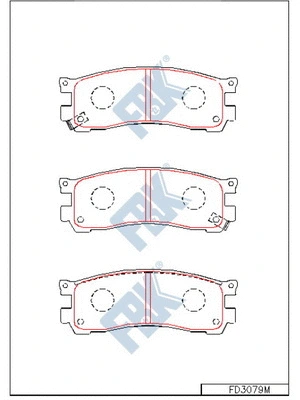 Brake Pad Set, disc brake (FD3079M)