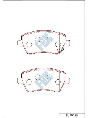 Brake Pad Set, disc brake (FD9819M)
