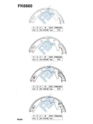 Brake Shoe Set (FK6660)