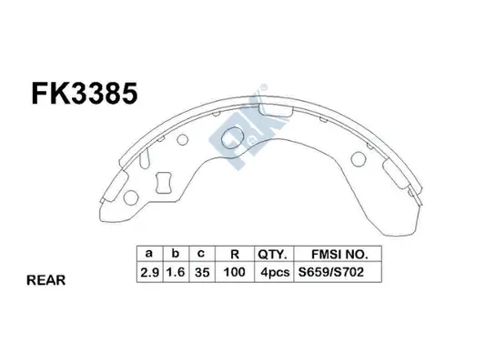 Brake Shoe Set (FK3385)
