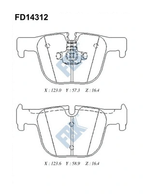 Brake Pad Set, disc brake (FD14312)