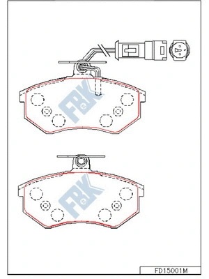 Brake Pad Set, disc brake (FD15001M)