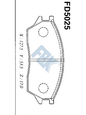Brake Pad Set, disc brake (FD5025)