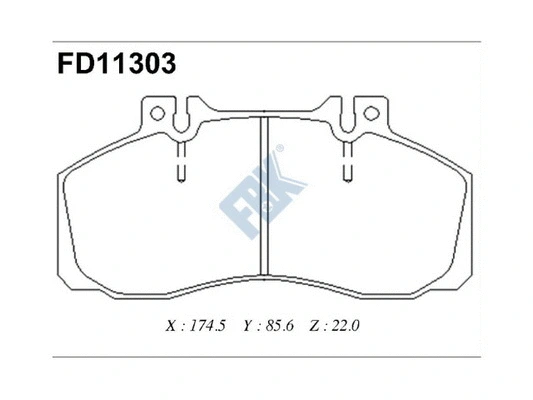Brake Pad Set, disc brake (FD11303)
