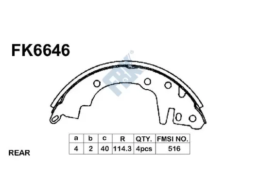 Brake Shoe Set (FK6646)