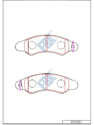 Brake Pad Set, disc brake (FD7051)