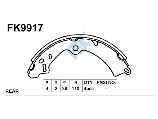 Brake Shoe Set (FK9917)
