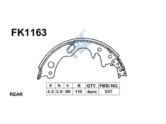 Brake Shoe Set (FK1163)