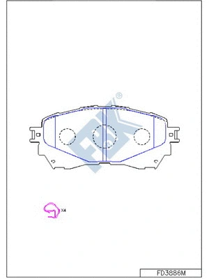 Brake Pad Set, disc brake (FD3886M)