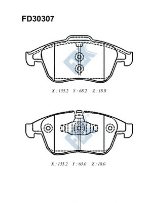 Brake Pad Set, disc brake (FD30307)